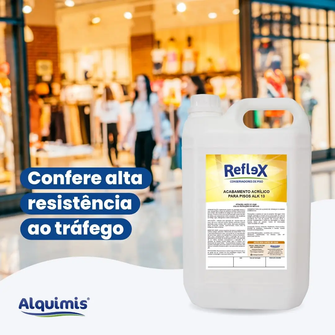 Reflex Acabamento Acrílico para Pisos ALK 13 - Confere alta resistência ao tráfego