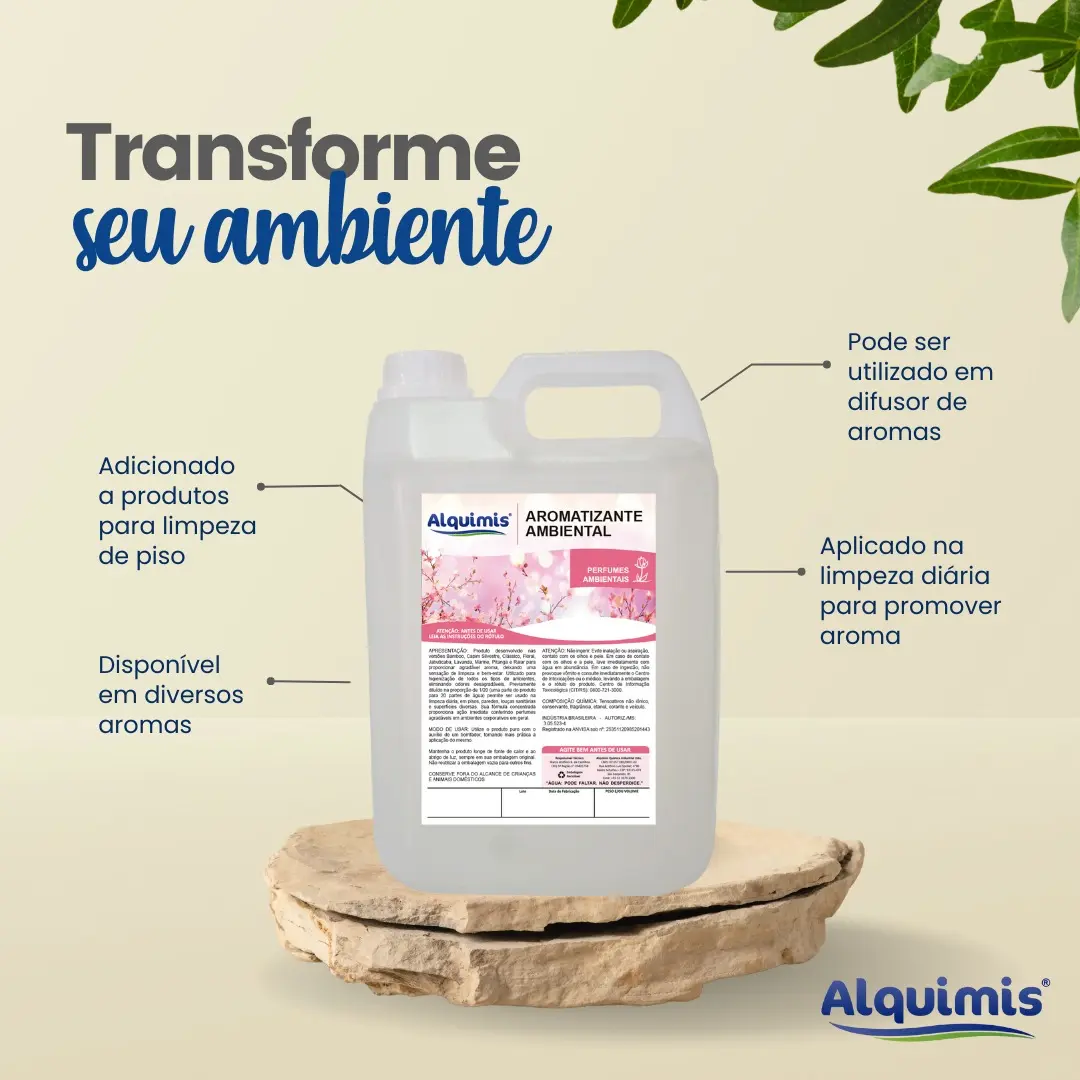 Aromatizante Ambiental Concentrado Alquimis 5L - Transforme seu ambiente