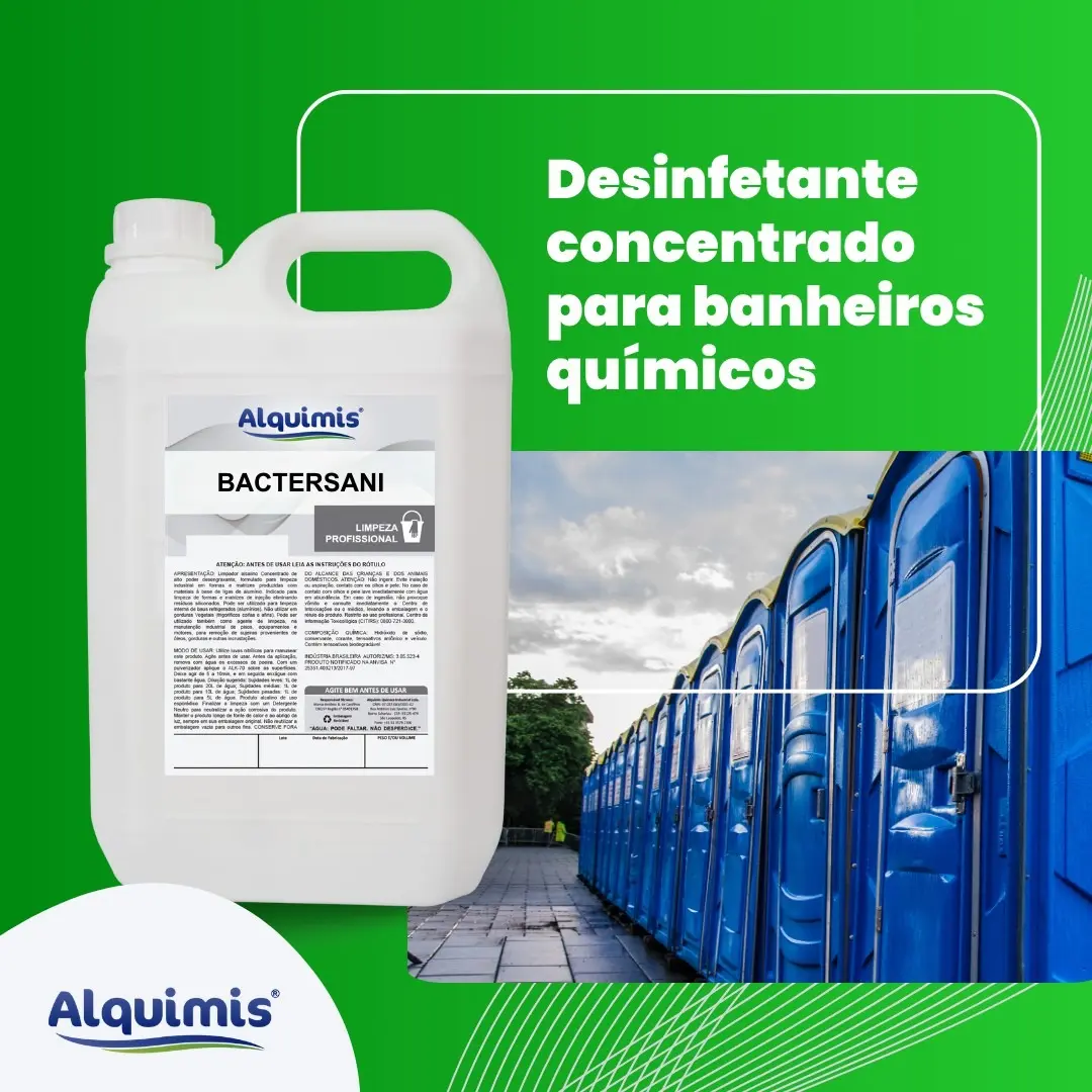 Desinfetante concentrado para banheiros químicos Bactersani Alquimis 5L