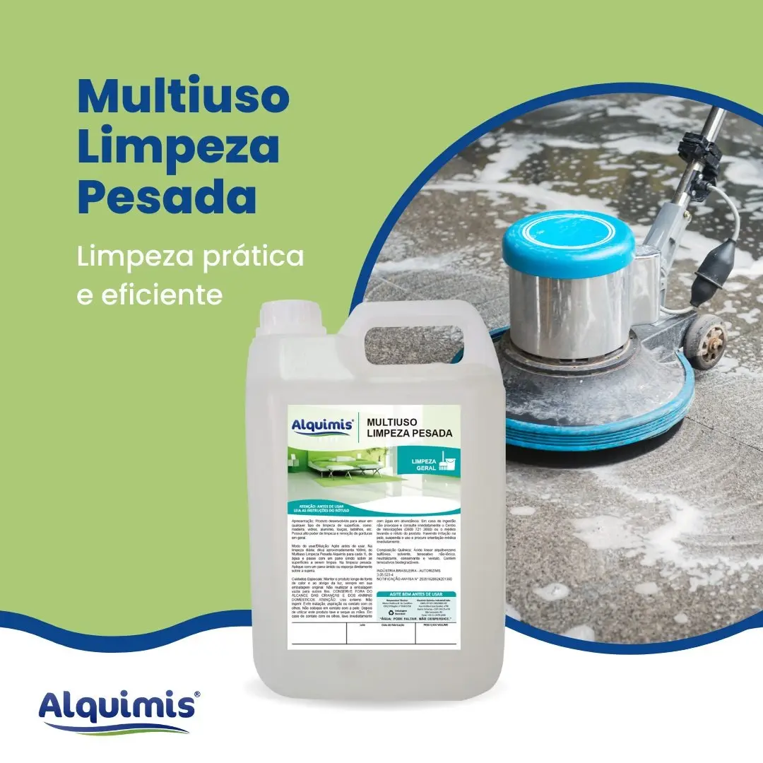 Multiuso Limpeza Pesada Alquimis 5L - Limpeza prática e eficiente